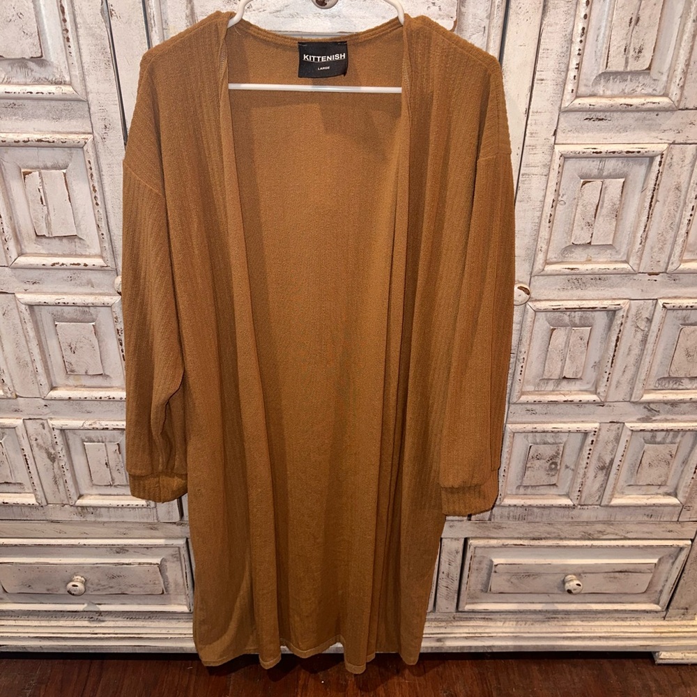 Kittenish duster cardigan